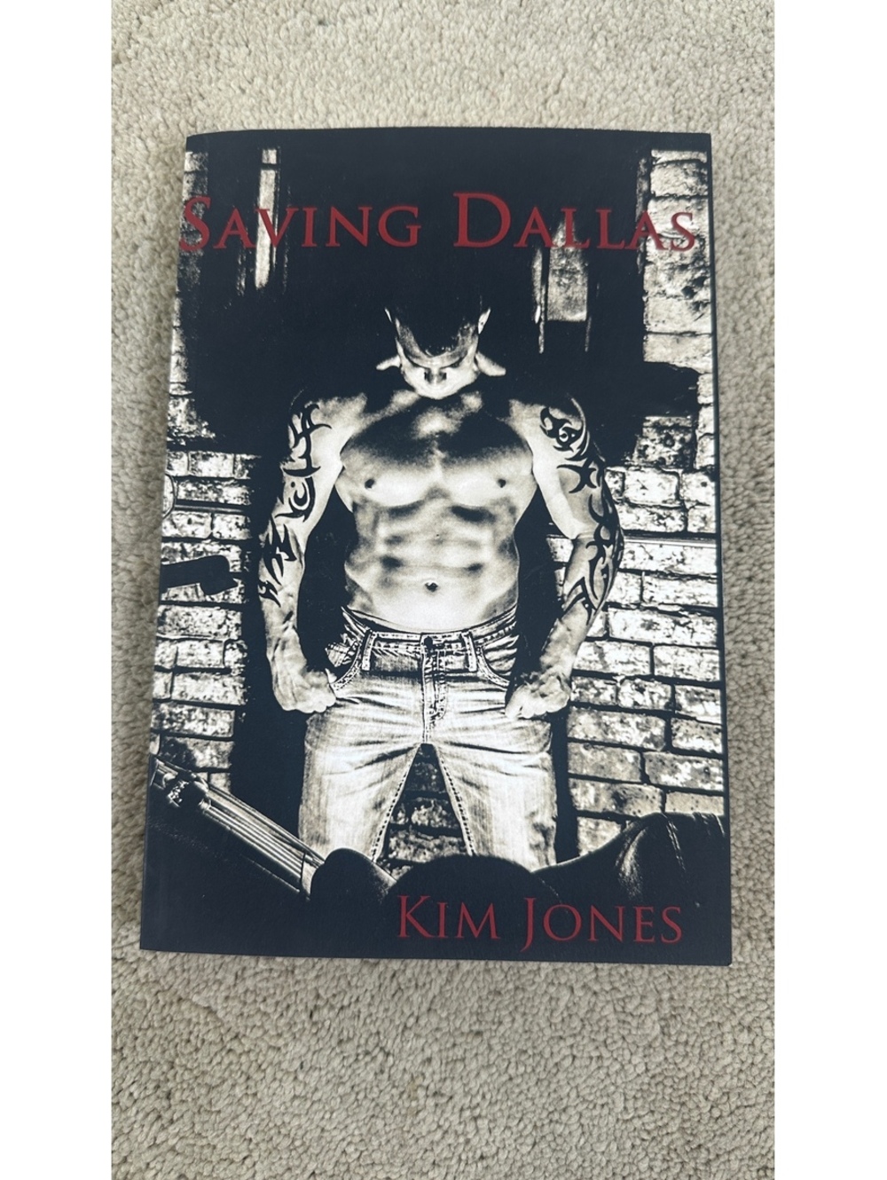 Saving Dallas Kim Jones 2013 Signed Paperback Motorcycle Club Romance Novel